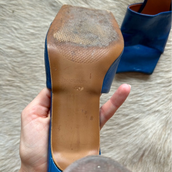 L’Intervalle Blue Sandal Mule Heels - Picture 3 of 4